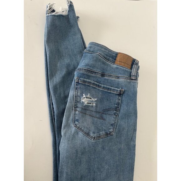 American Eagle Outfitters Denim - AE Jeggings 8 Next Level Stretch Distressed High Rise Festival Grunge Streetwear